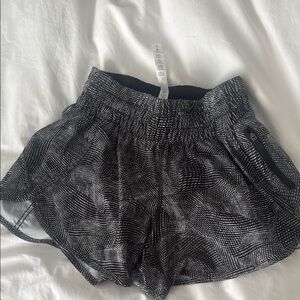 Women's Black Patterned Shorts